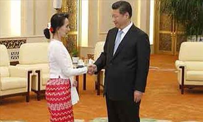 சீனாவில் ஆங்சான் சூகி... அதிபருடன் இன்று பேச்சு...
